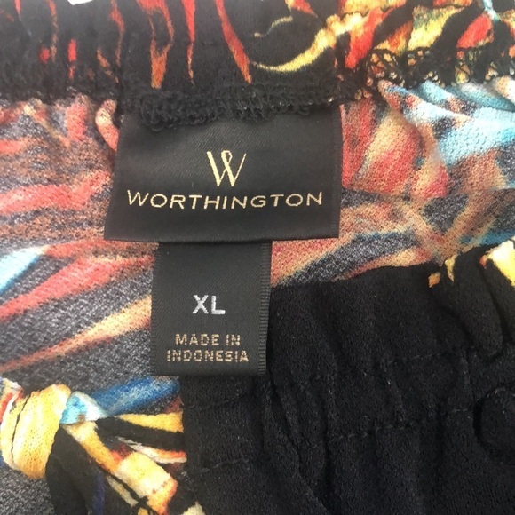 Worthington Tropical Print Sleeveless Top Extra Large - Picture 7 of 11